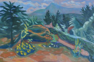 Southern garden — Oil · Canvas — 56×70