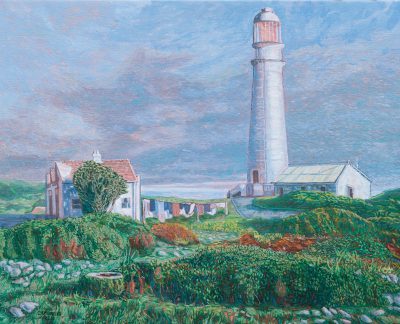 Lighthouse at Komitjee — Oil · Canvas — 55×70